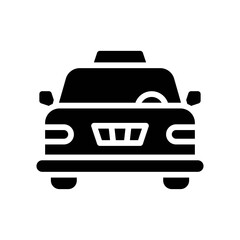 administrative related car or taxi for traveling vector in solid design,