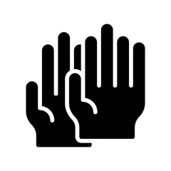administrative related hands for clappings vector in solid design,