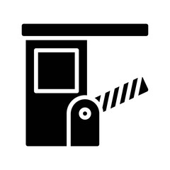 administrative related road barrier with room vector in solid design,