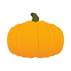 Pumpkin in 3d.
Volumetric pumpkin isolated on white background. Good for Halloween-themed design. Vector.