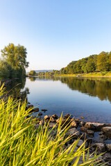 Fluss Weser in Minden, NRW, Deutschland