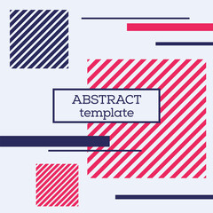 Fototapeta premium Vintage retro bauhaus graphic design template. Abstract geometric composition. Flat design. Applicable for covers, placards, posters, flyers and banner designs. Color illustration.
