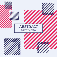 Obraz premium Vintage retro bauhaus graphic design template. Abstract geometric composition. Flat design. Applicable for covers, placards, posters, flyers and banner designs. Color illustration.