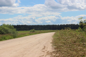 Country road stretching into the distance.