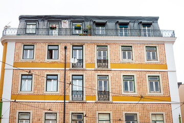 Traditional, old buildings in Lisbon, Portugal, Europe