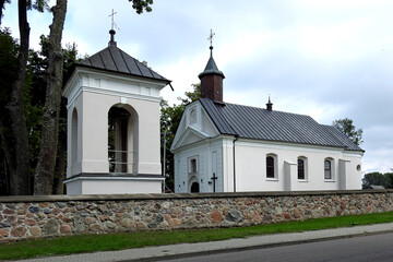 Fototapeta premium built at the beginning of the 17th century, the Catholic Church of the Assumption in the town of Strabla in Podlasie, Poland
