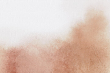 Fototapeta premium Brown and yellow watercolor abstract background