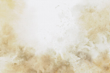 Brown and yellow watercolor abstract background