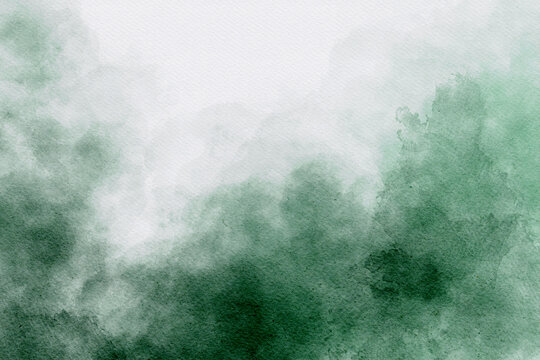 Green watercolor abstract backround texture