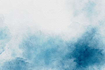 Blue bright watercolor abstract background