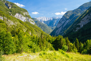 Fototapeta premium Scenic Landscape near the Vrsic Pass in Slovenia