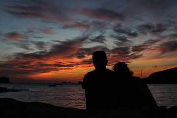 Ibiza sunset couple