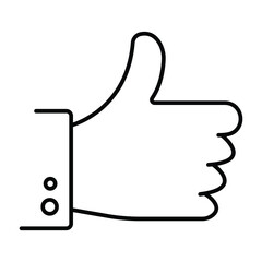 like sign, line icon - vector