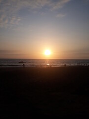 sunset on the beach
