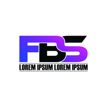 FBS letter monogram logo design vector