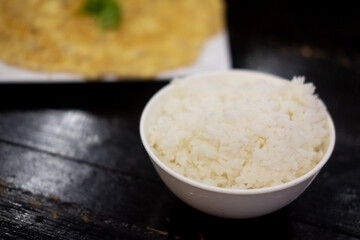 Thai Jasmine rice in small bowl
