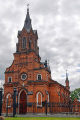 Fototapeta na wymiar Rosary catholic church. Vladimir town, Vladimir Oblast, Russia.