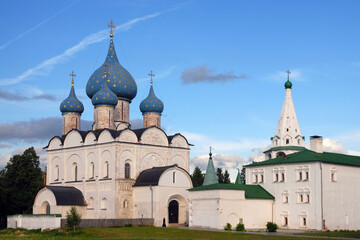 Fototapeta na wymiar Nativity (Rozhdestvensky) cathedral (early XIII century). Suzdal town, Vladimir Oblast, Russia.