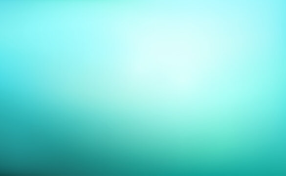 Abstract Gradient light teal mint background. Blurred turquoise blue green water backdrop. Vector illustration for your graphic design, banner, summer or aqua poster, website