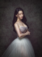 포즈,여성, 女, 드레스, 미, 자세, 체형, 춤,댄스, 춤사위,동작, 신부, 유행,...