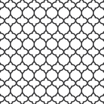 black and white arabic texture - vector illustration