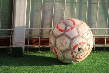 old soccer ball