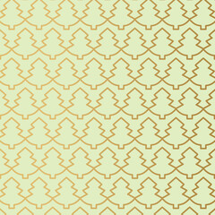 golden christmas tree background - vector illustration