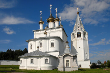 Fototapeta na wymiar Trinity cathedral (Troitsky cathedral, 1689) of St. Nicholas monastery (Nikolsky monastery). Gorokhovets town, Vladimir Oblast, Russia.