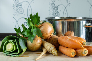 Vegetables needed for cooking broth