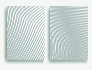 Abstract Vector  Wave Stripes . Curved Lines .