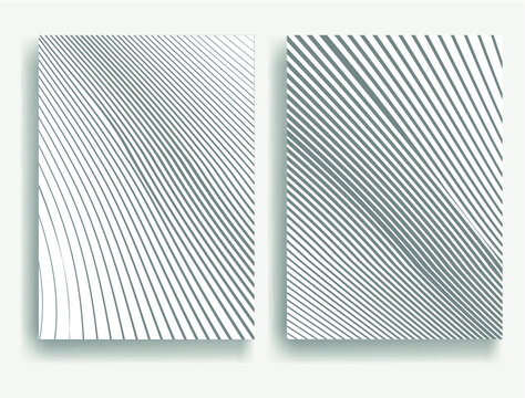 Abstract Vector  Wave Stripes . Curved Lines .