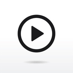 Play icon vector . Play button