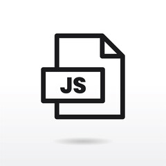 JS file icon vector . Java Script sign