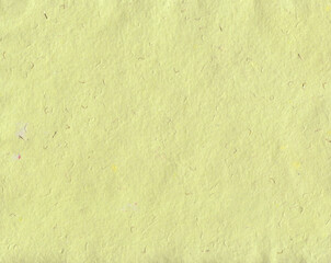 Gelbes handgeschöpftes Büttenpapier als Hintergrund. Horizontal.