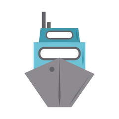 summer vacation travel, cruise transport maritime tourism flat icon style