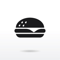 Burger icon vector . Fast Food sign