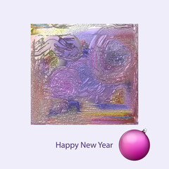 New Year's abstraction - circles, art, fantasy, glass ball - vector. Christmas.