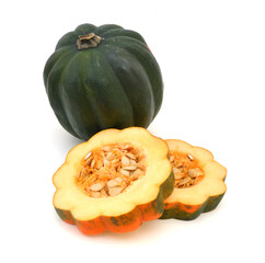 corn squash on white