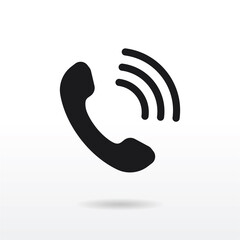 Phone icon vector . Call sign