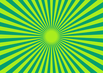 背景素材 集中線 放射線（緑） B03