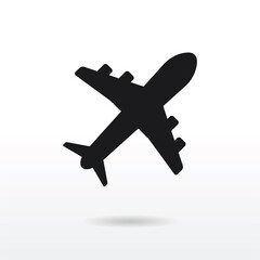 Airplane icon vector . Travel sign