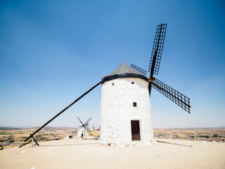 Old windmills in Consuegra, Castilla La Mancha, Spain