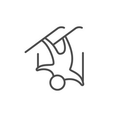 Freestyle skiing line outline icon