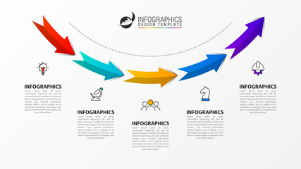 Infographic design template. Creative concept with 5 steps