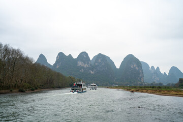 Landscape of li River in Guilin, Guangxi Province, China