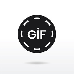 Gif icon vector . animation sign