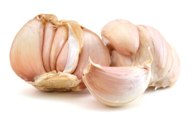 Garlic isolated on white