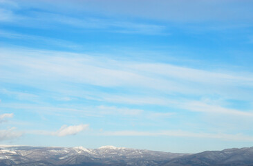 冬　山　空　素材