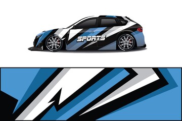 Sports car wrapping decal design	