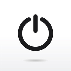 Power icon vector . Shutdown sign